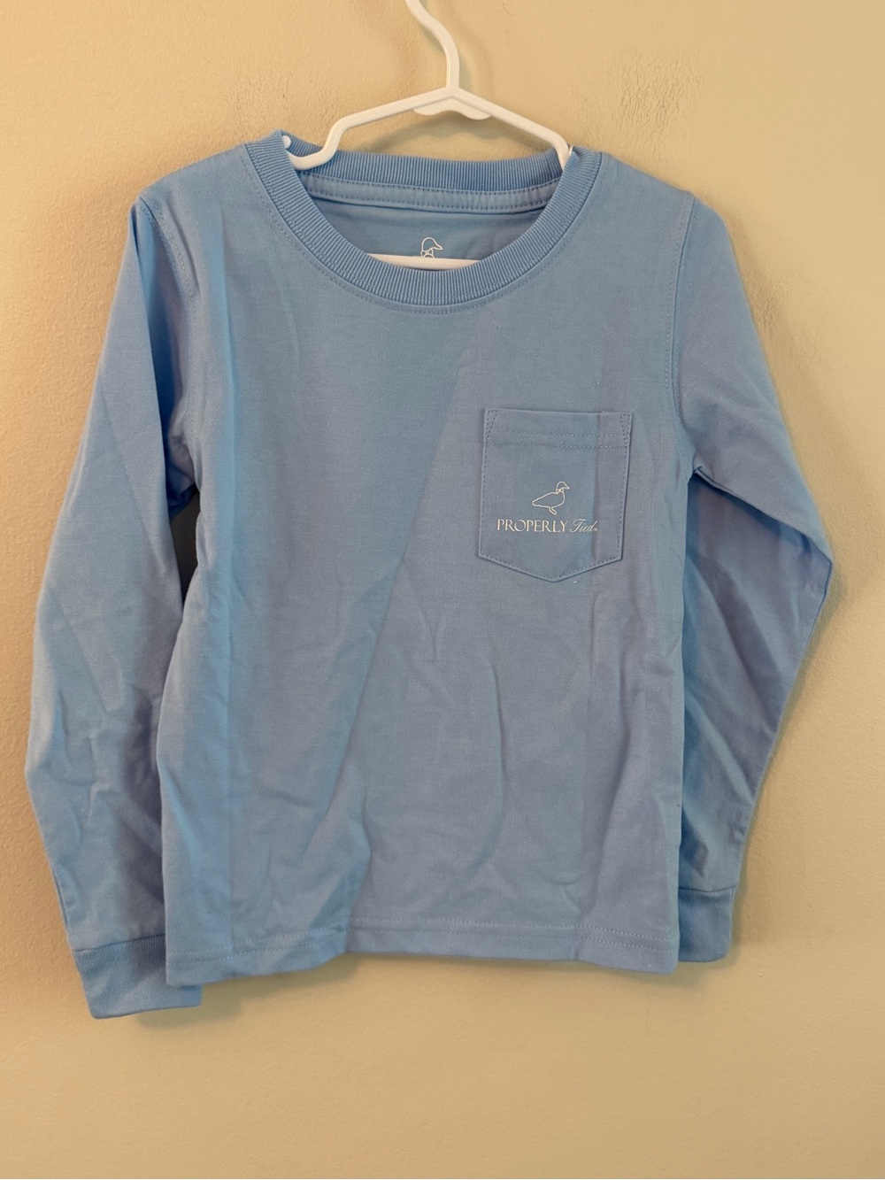 Properly Tied Light Blue Long-Sleeve Pocket Tee With Pickleball Print
